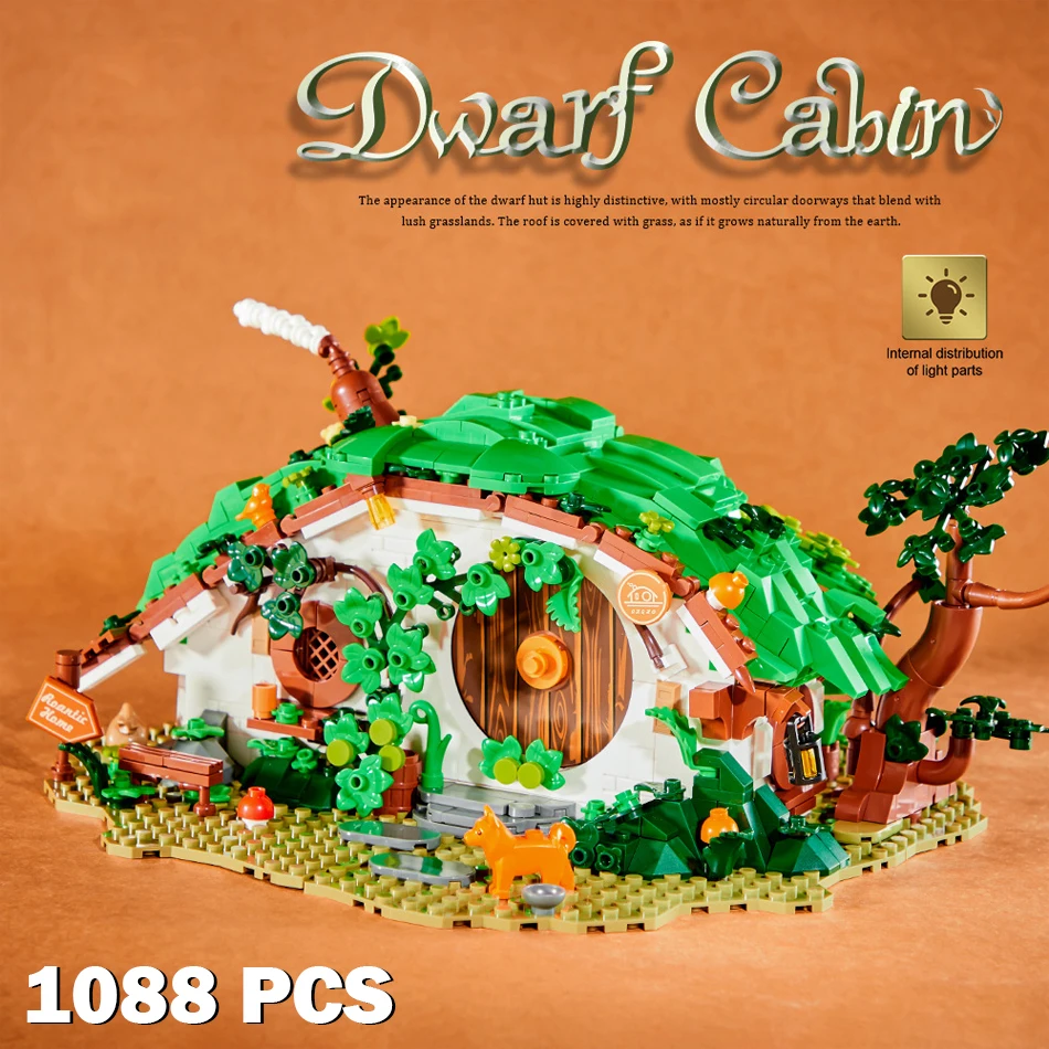 

MOC Creative Shire Dwarf Home Cabin Architecture Street View Building Blocks Classic Movie Construction Bricks Toys for Kid Gift