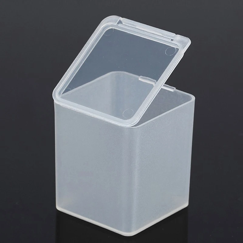 2 szt. Mini mała skrzynka PP przezroczyste plastikowe pudełko do przechowywania pudełka DIY Making części śrubowe Manicure akcesoria do paznokci