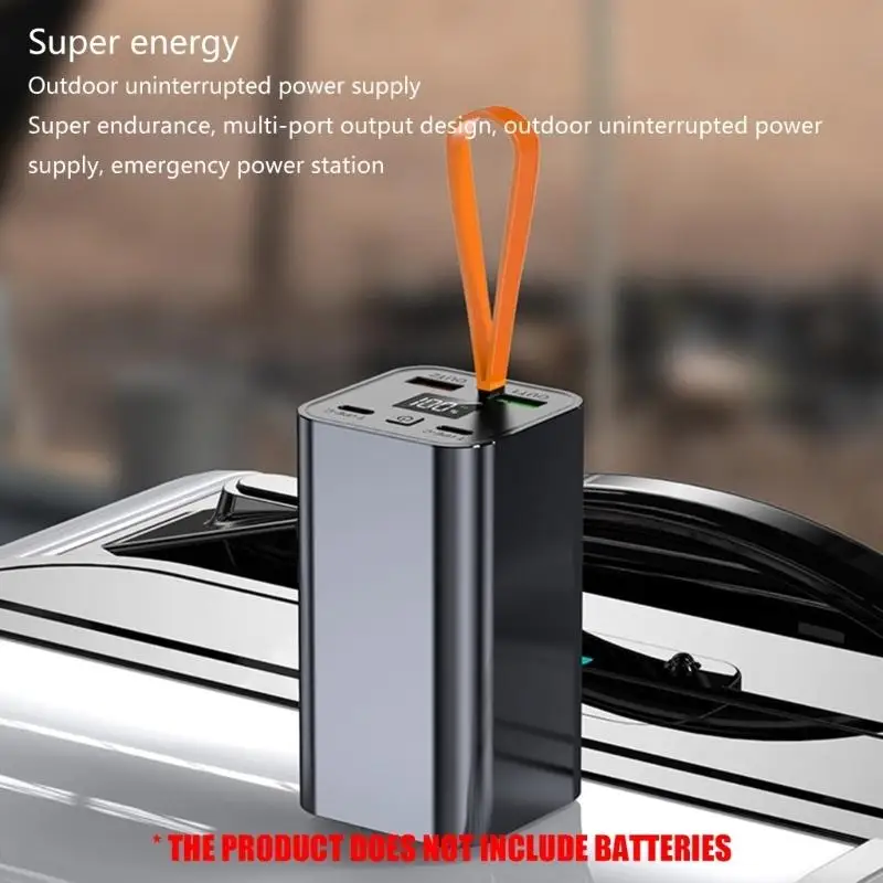 PowerBank Casing 20000mAh Mobile Builts in Cable PD22.5W Quick LCD Display Shell