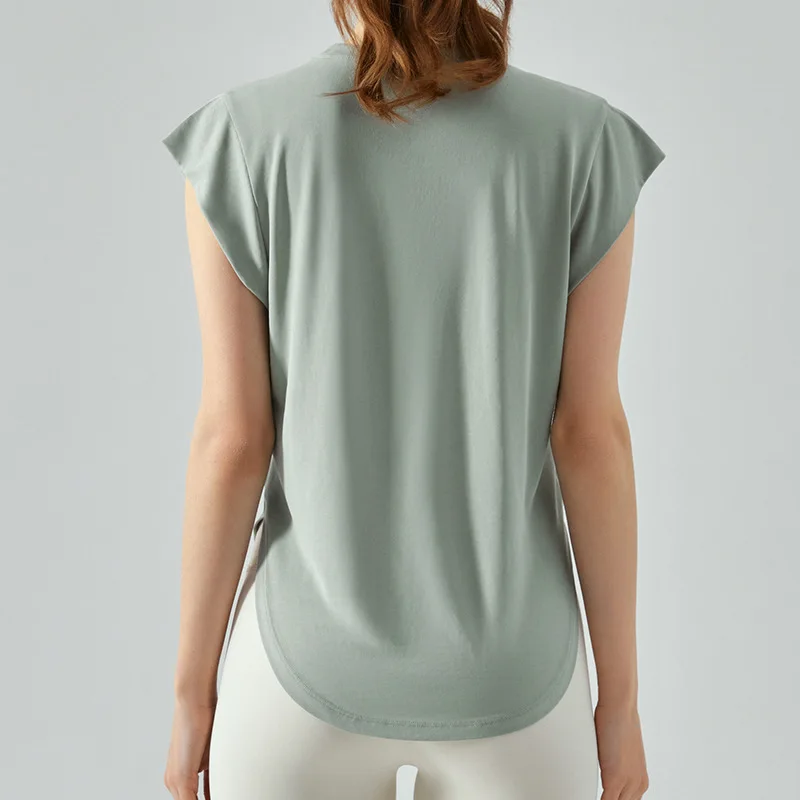 T-shirt da yoga da donna dalla vestibilità ampia - Top da allenamento traspirante per yoga, corsa, palestra, esercizi, maglietta sportiva casual a maniche corte