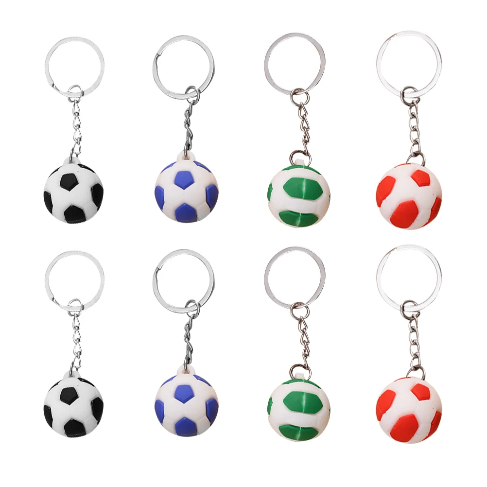 8 قطعة مفتاح كرة القدم محاكاة معلقة قلادة حقيبة الزخرفية سحر DIY كيرينغ اكسسوارات الموضة معلقة #6