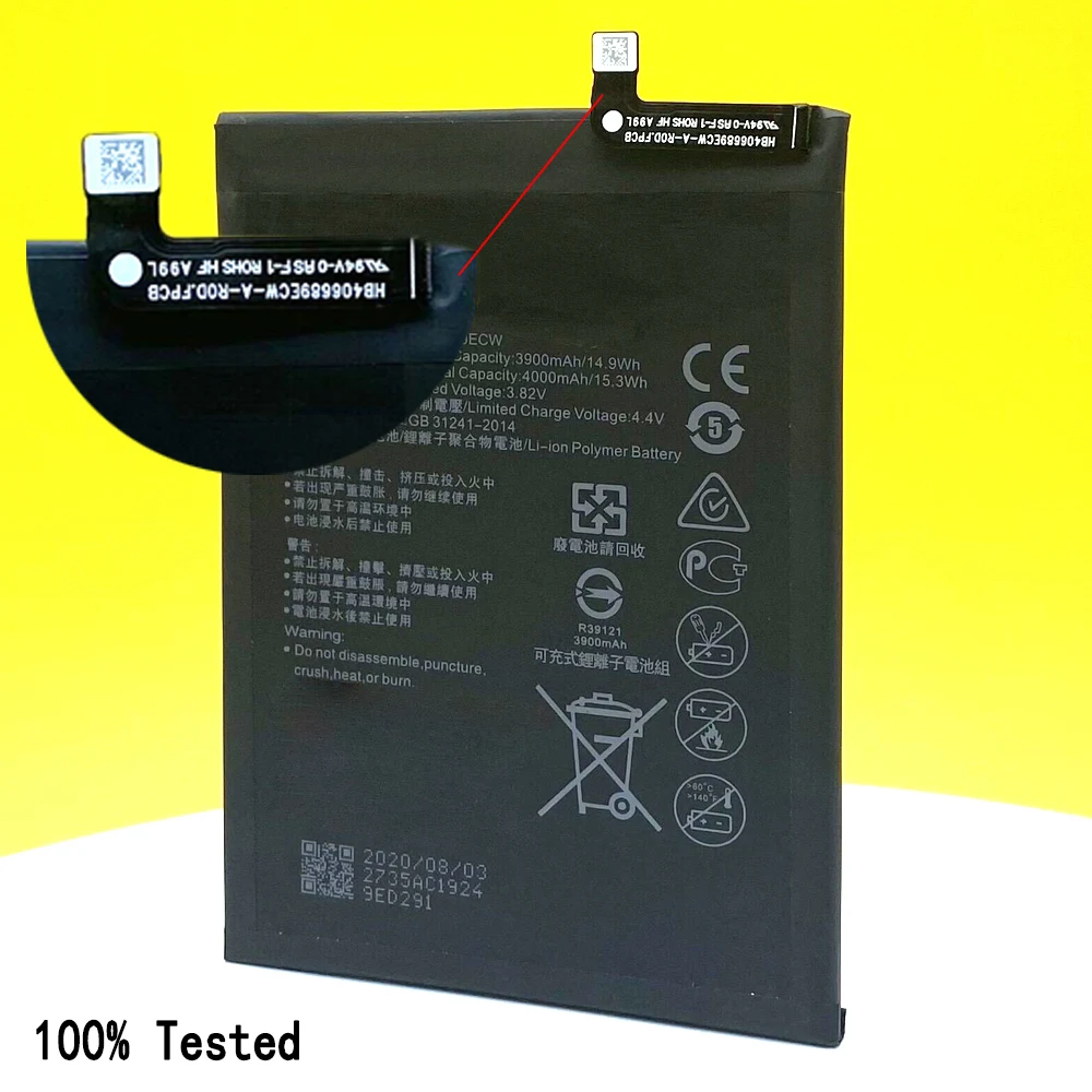 NEW HB406689ECW 4000mAh Phone Battery For Huawei Mate 9 Mate9 Honor 8C Y7 Pro 2017 Prime Enjoy 7 Plus Y9 2018 Y9 2019 Replacemet