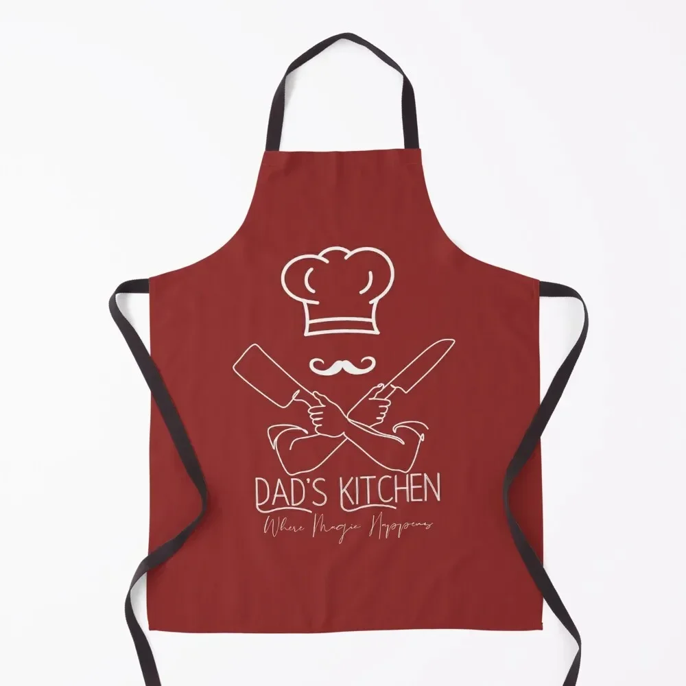 

Dad's Kitchen Apron Costume Waiter waterproof for women restaurant accessories painters Apron