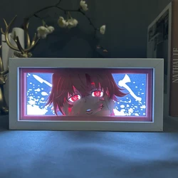 Wycinanka podświetlana tablica Anime pamiętnik przyszłości Yuno Gasai na dekoracja sypialni prezent urodzinowy Manga Shadow Box lampka nocna na biurko