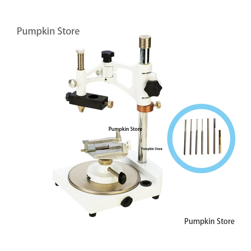 JT-09 Dental Lab Surveyor Visualizer with 7 Tips, Dental Equipment Parallelometer Square Base Parallel Observation