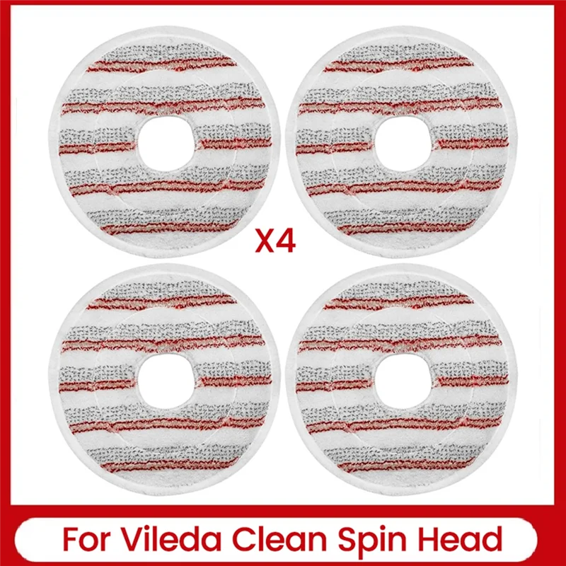 N85R-Microfiber Mop Pads Replacement For Vileda Clean Spin Mop Head Refills Washable Head Mop For Cleaning Floor