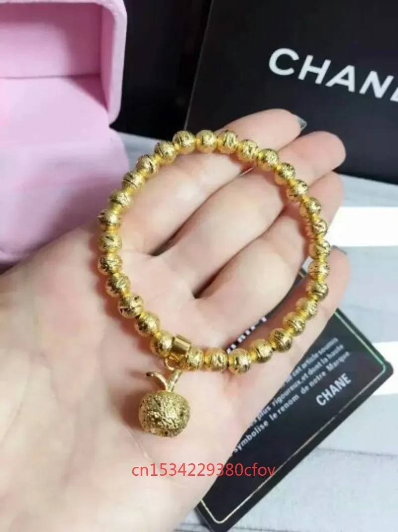 Hot Selling Euro Gold Frosted Transfer Beads Monkey Bracelet Vietnam Sand Gold Bracelet Jewelry Wedding Bracelet Women Gift