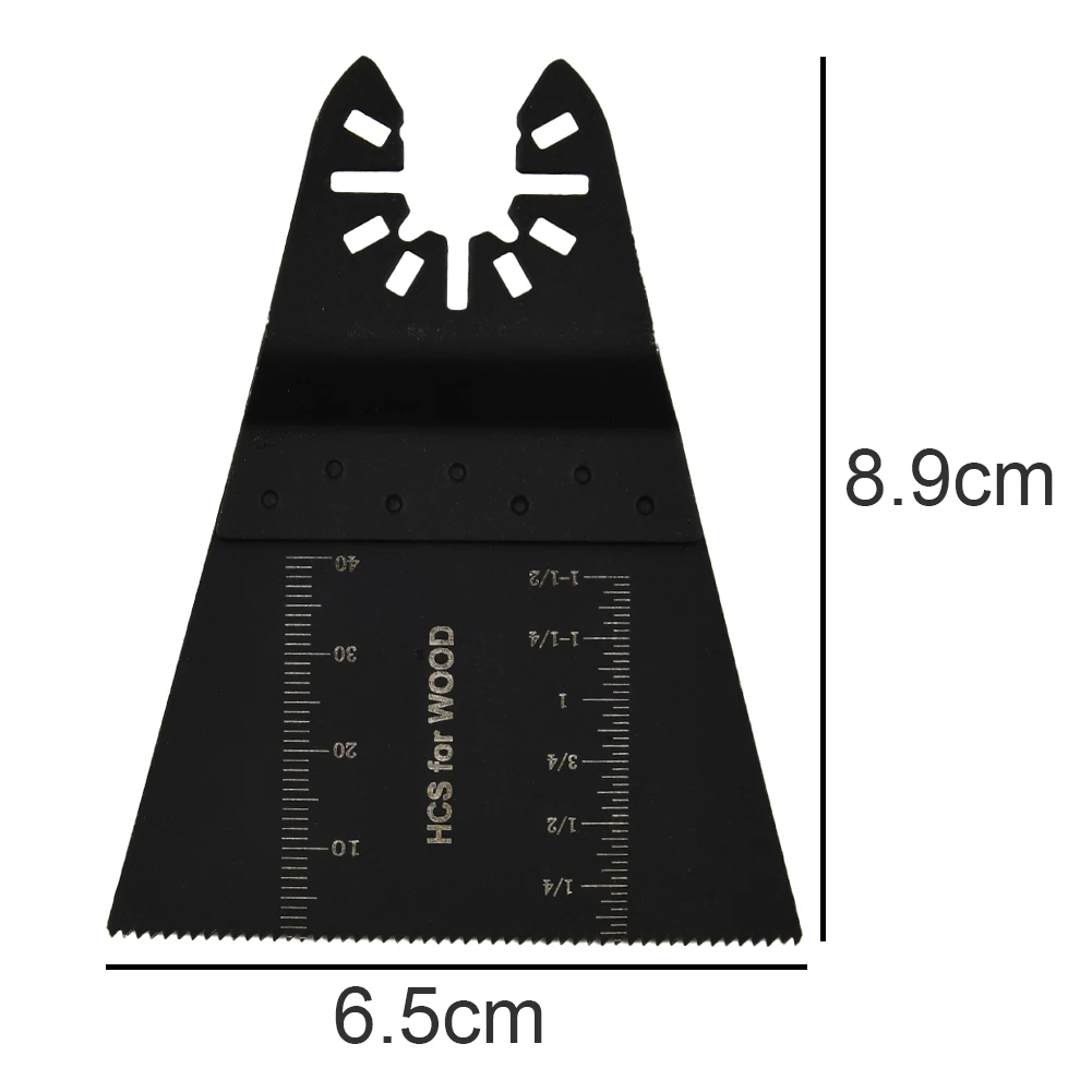 耐久性のある木製の鋸刃,黒いカーボンマルチツール,開口部穴,ブレード,65mm, 2.6インチ,高品質,1個