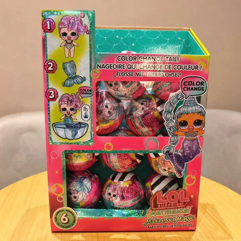

MGA L.O.L Surprise Mermaid Makeover Magic Baby Blind Box Anime Figure Doll Model Toys Collect Ornaments