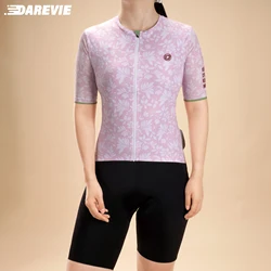 DAREVIE Cycling Jersey Women Flower Man Cycling Maillot 2024 Women's Cycling Jersey 50 SPF Anti-UV cycling clothes for Women