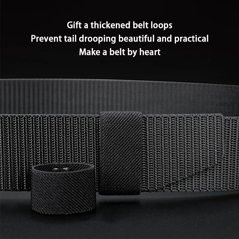 New Automatic Buckle Belt, Canvas Tactical Workwear Casual Outdoor Military Training Pants Belt For Men