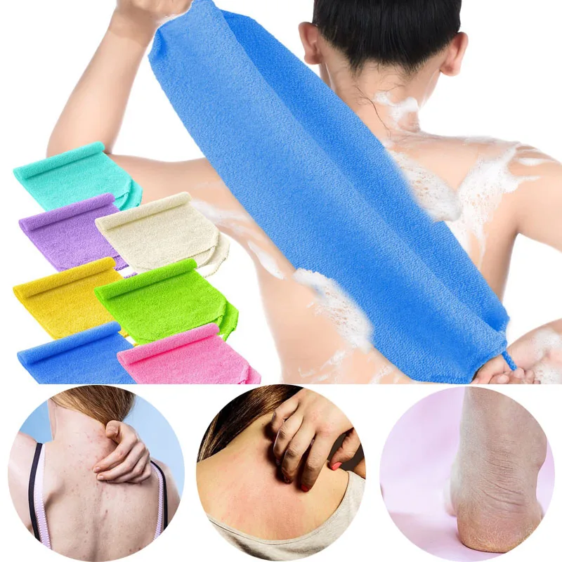 

3pc Bathroom Supplies Body Clean Bath Puff Exfoliating Bathing Towel Soft Shower Sponge Back Deep Cleansing Exfoliator Washcloth