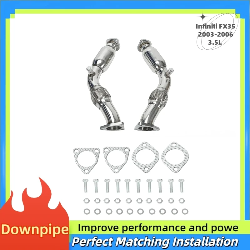 For Infiniti FX35 2003-2006 3.5L 3498CC V6 High Performance Exhaust Downpipe Pipe Applicable GAS DOHC Stainless Steel Exhaust