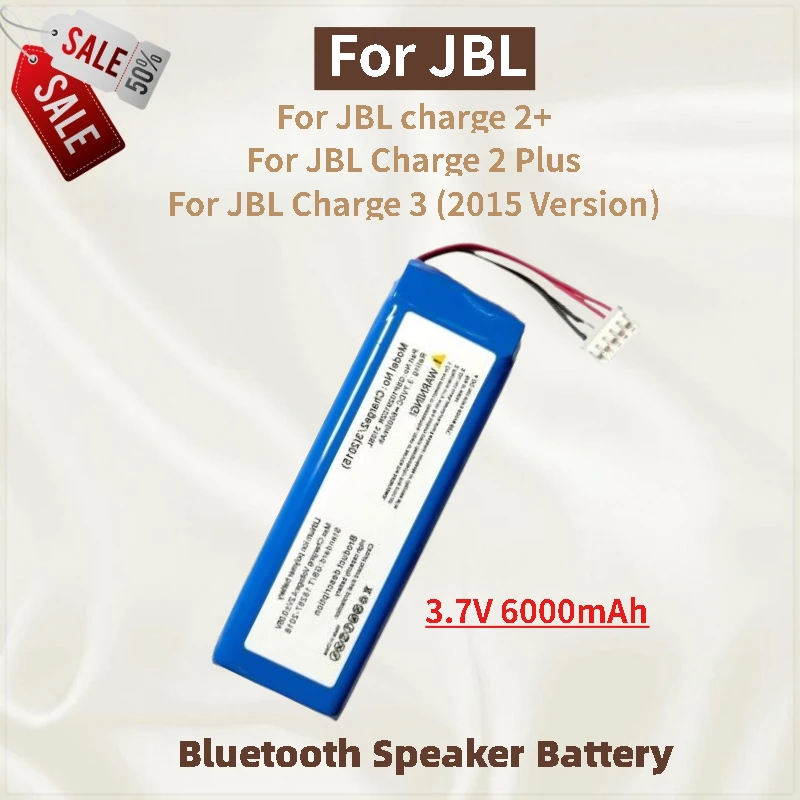 

High Quality Battery 3.7V 6000mAh For JBL Charge 2+ /2 Plus /3 (2015 Version) Bluetooth Speaker Brand New Replacement Battery