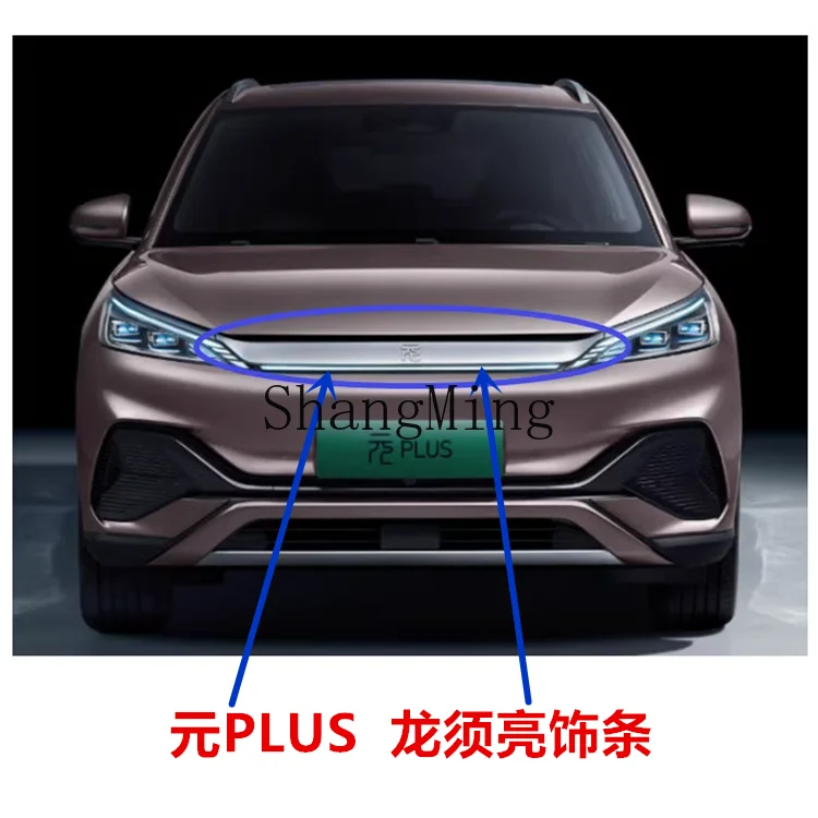 HJ ينطبق BYD Qin PLUSEV Song PLUS Yuan pro Qin plusdmi الصين صافي المصد الأمامي التنين اللحية مشرق تقليم