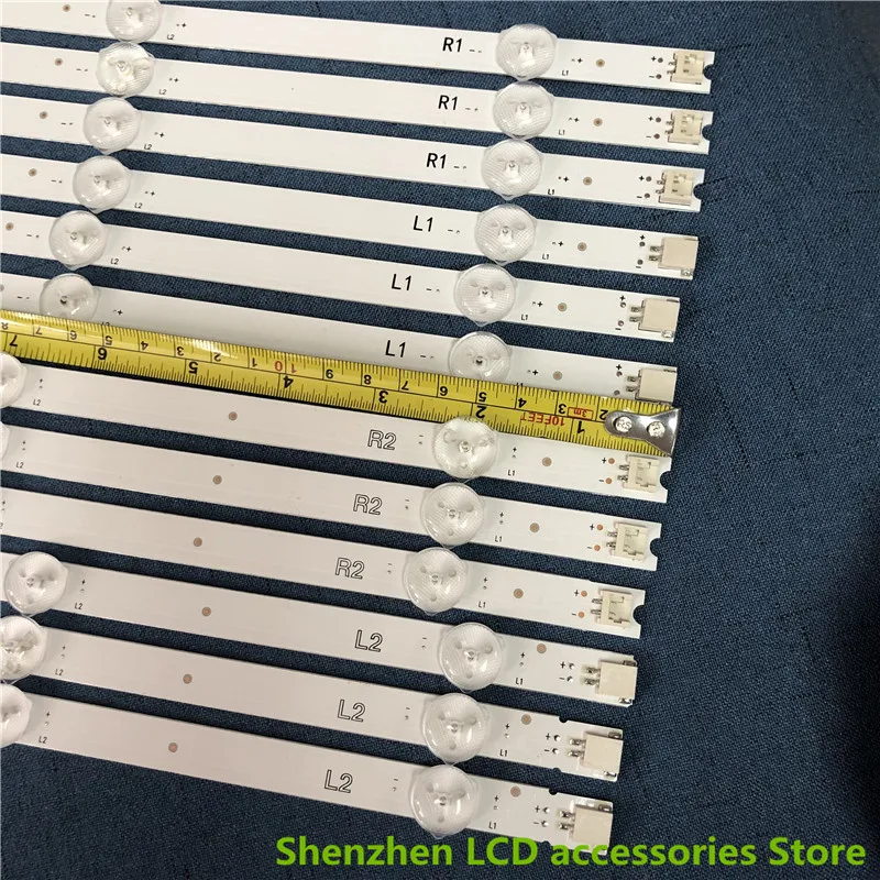 12 جزء/الوحدة ل SKYWORTH LC550DU LCD TV الخلفية شريط 6916L-1447A 6916L-1448A 6916L-1449A 6916L-1450A 100% جديد