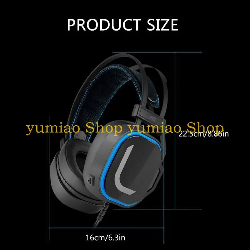 Cuffie da gioco 587B Cuffie over-ear con cavo e auricolari ergonomici con driver da 50 mm