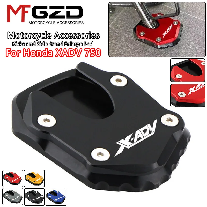 

NEW XADV Motorcycle CNC Kickstand Side Stand Extension Pad Enlarger Support Plate For X-ADV 750 xadv750 2021 2022 2023 2024