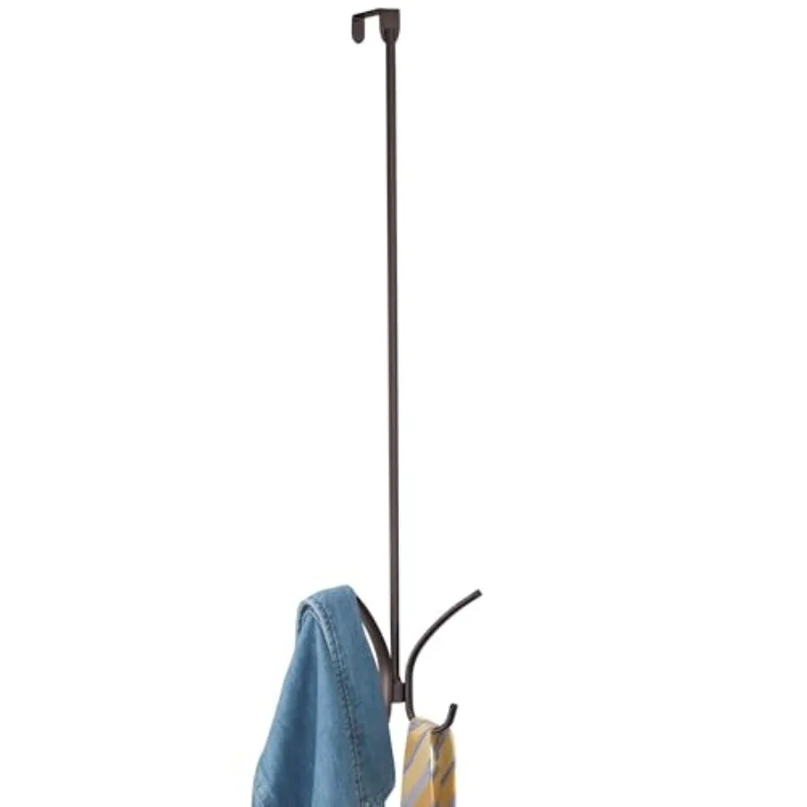 

InterDesign Axis Easy Reach 24" Quad Hook, Over the Door Towel Holder or Coat Rack for Bathroom, Bedroom, Office Closet Storage