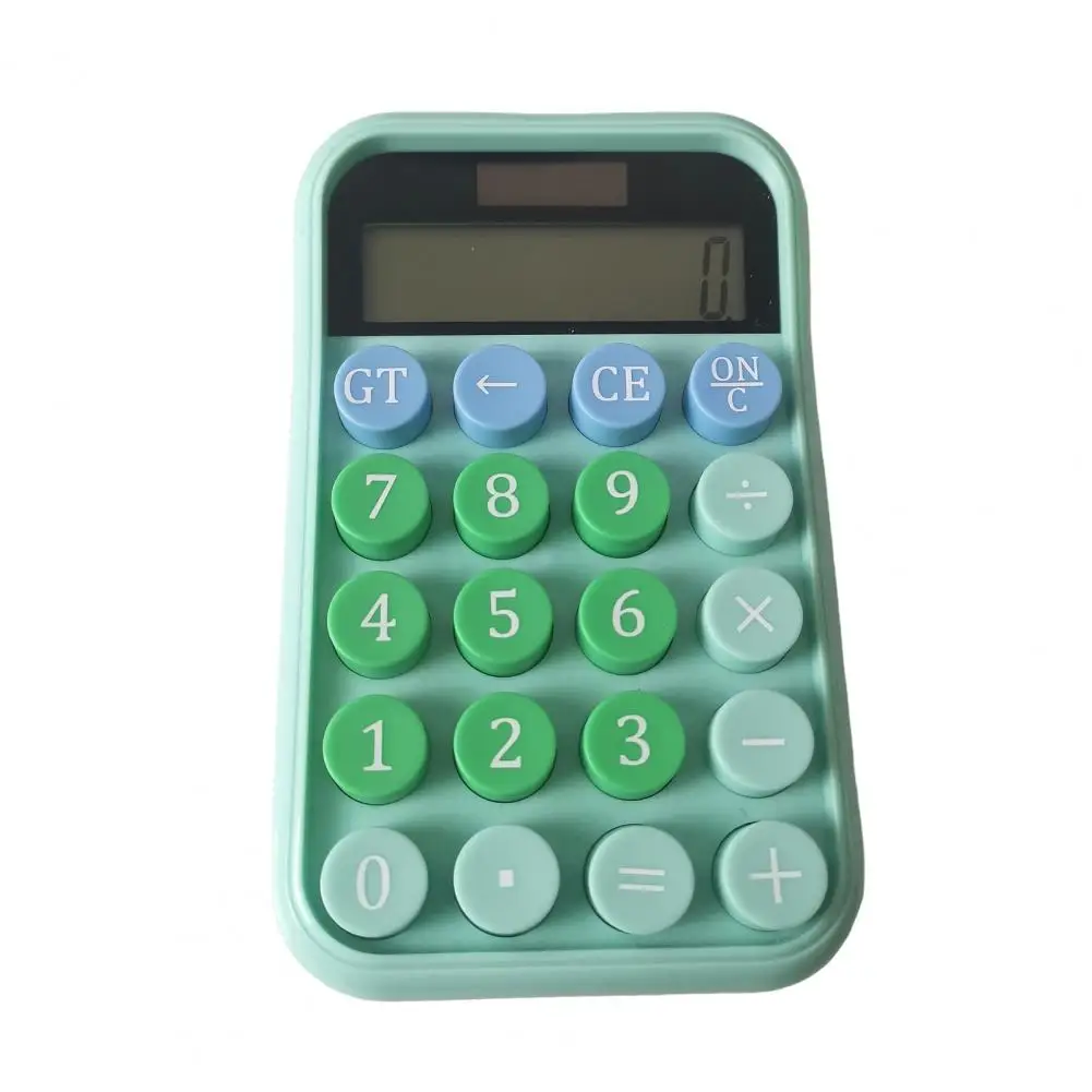 Vintage Style Calculator Solar Powered Desktop Calculator with Lcd Display for Office Supplies Student Finance Battery Operated