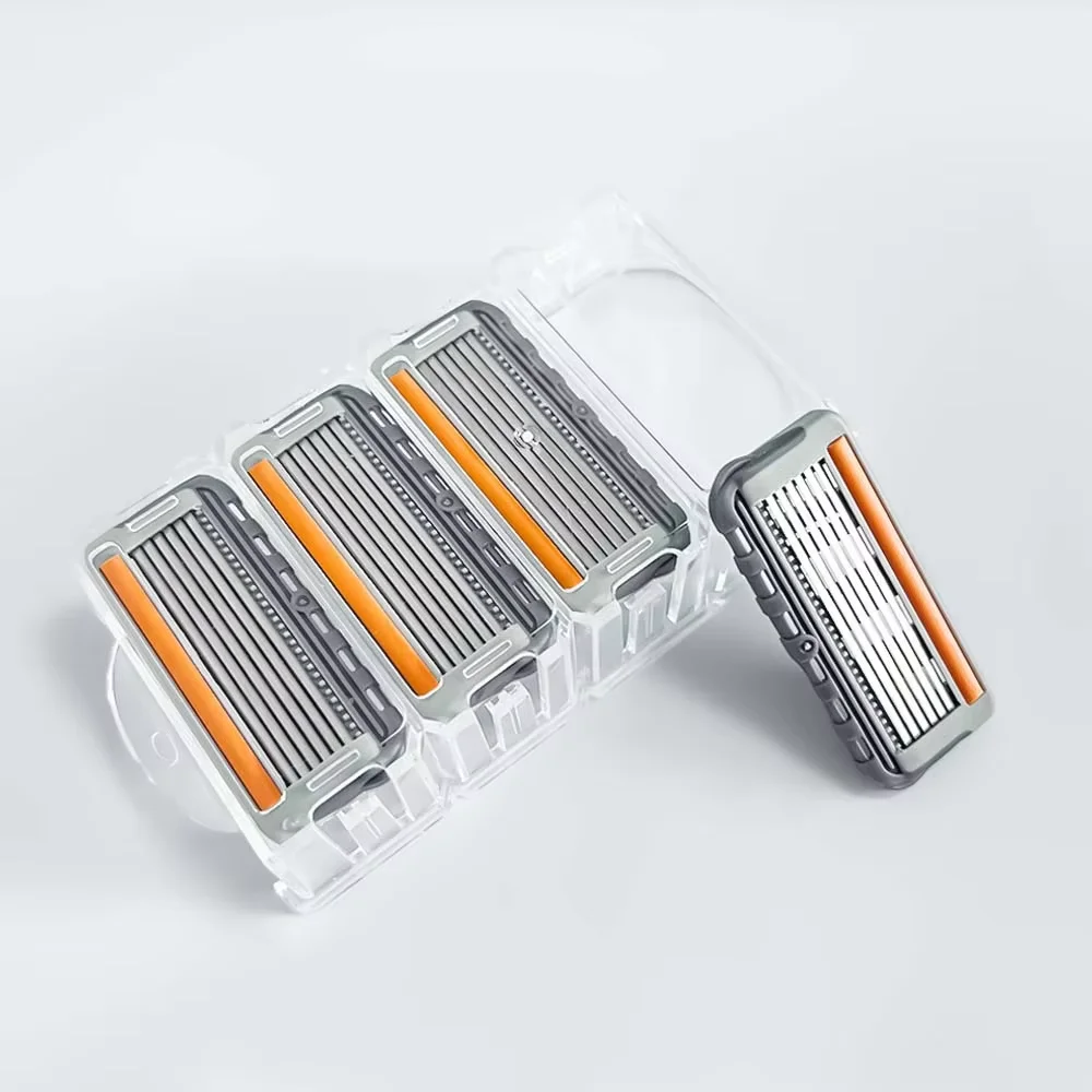 Men's Triple Razor Blades Refills 12 Count 3 Stainless Steel Blades with Hydrating Lubrication Strip Anti-Irritation Replacement