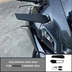 Motorcycle Side Mirrors Wind Wing Adjustable Rotating Rearview Mirror For Honda CBR650R cbr650r 2024 Mirror Modified Wind Wing