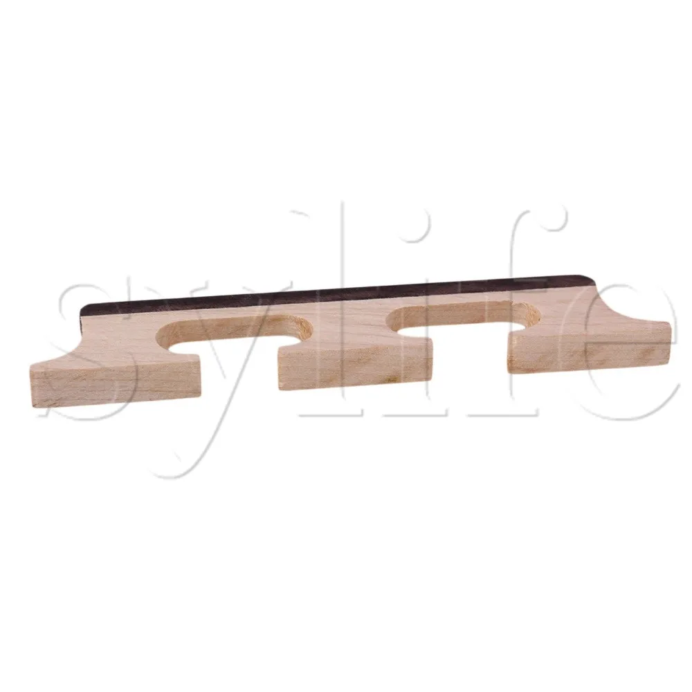 Maple & Ebony Bridge For 4 String Banjo Ukulele