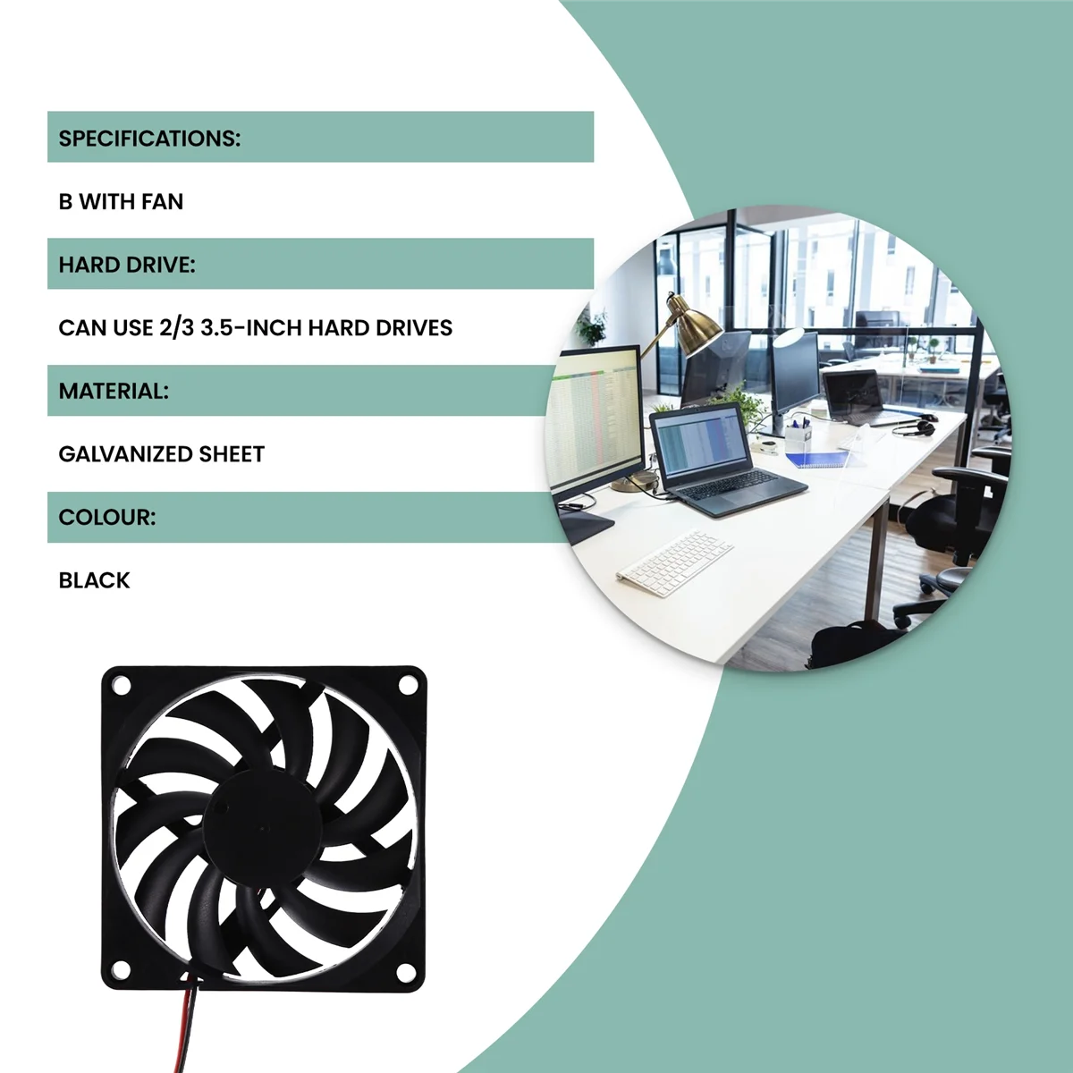 M86K Suporte de disco rígido de 3,5 polegadas Suporte de 3 camadas Caso de computador desktop Suporte de expansão HDD B