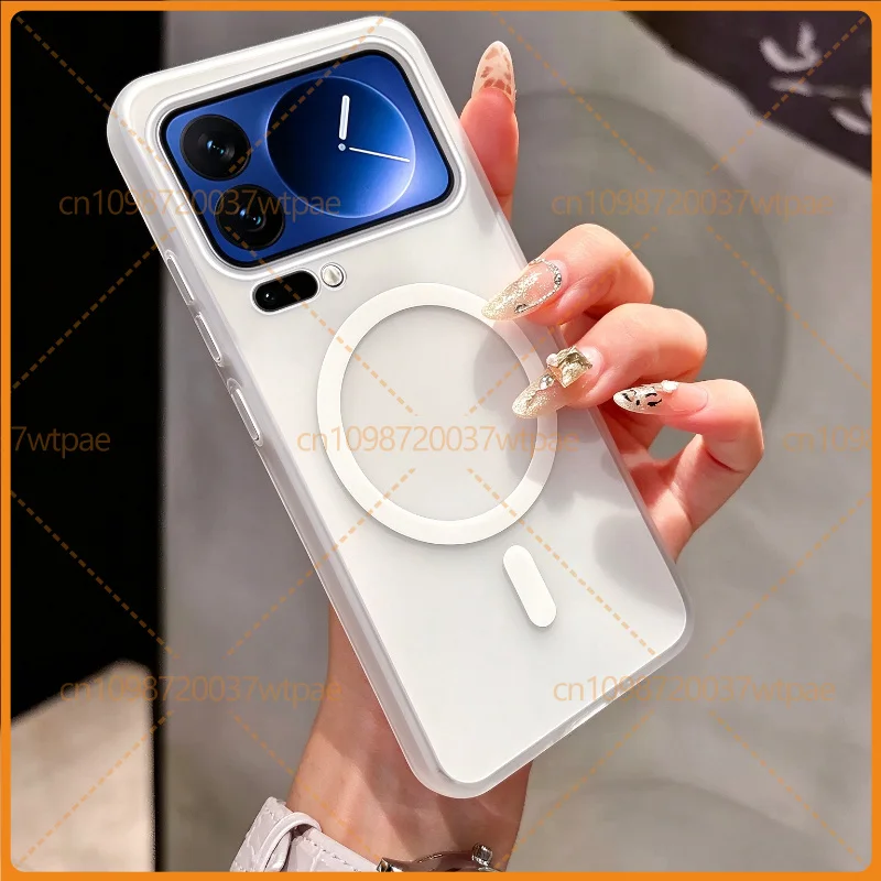 For Xiaomi 18 Pro Max Magnetic Phone Case Matte Translucent Full Cover Anti Slip Thin Shell