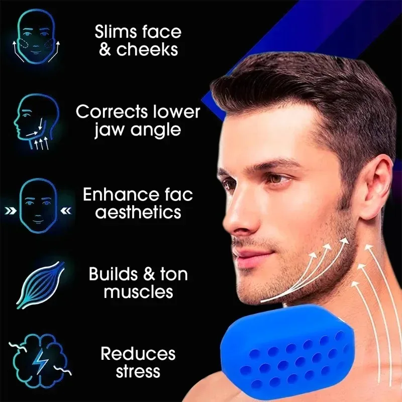 New Mandibular Trainer Cheekbone Double Chin Reducer Neck Jaw Exerciser Dewlap Slim Face Training Balls Ilicone Masseter Ball