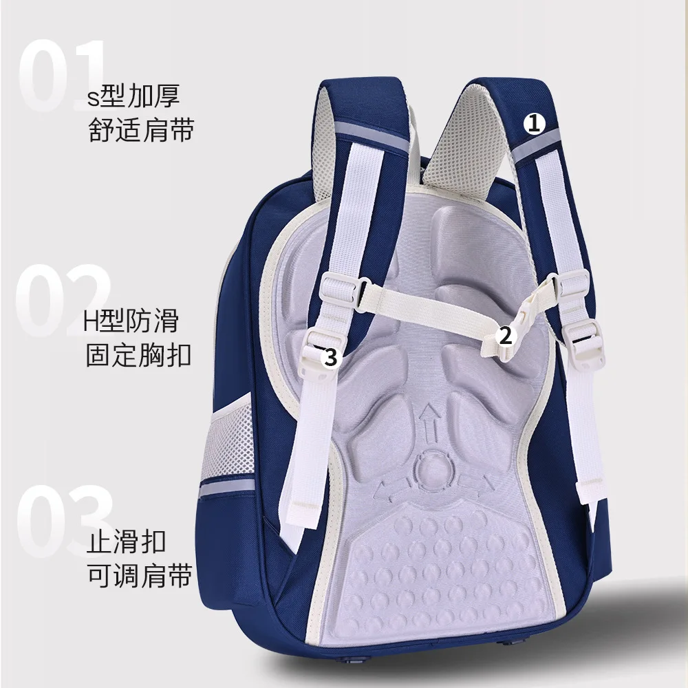 Tas Ransel Sekolah Pelindung Tulang Belakang untuk Anak Kelas 1-6, Tas Ransel Ergonomis Berkapasitas Besar untuk Anak Laki-laki dan Perempuan Kembali ke Sekolah