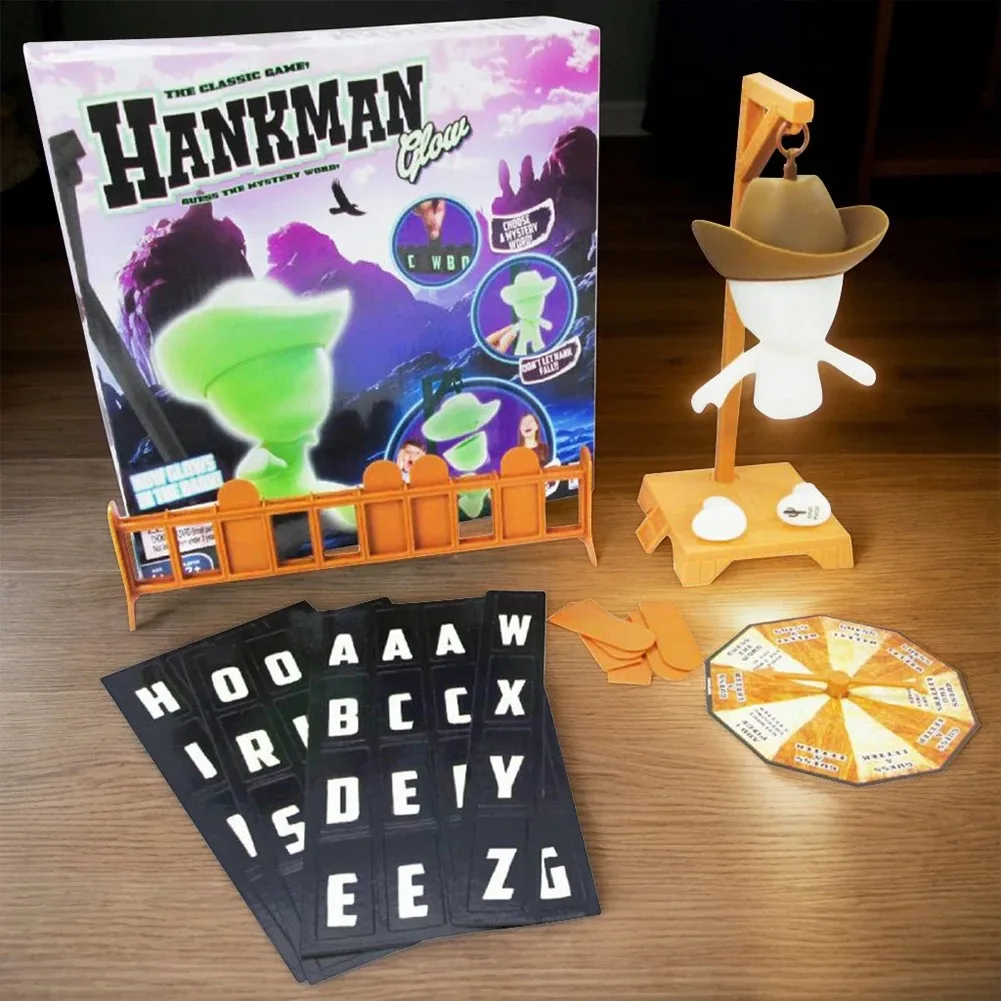 ألعاب لوحية Hangman المغناطيسية من HOT-Cowboy كلمة تخمين غامضة قبل تساقط هانك معلقة مع لعبة طاولة السفر للدمية