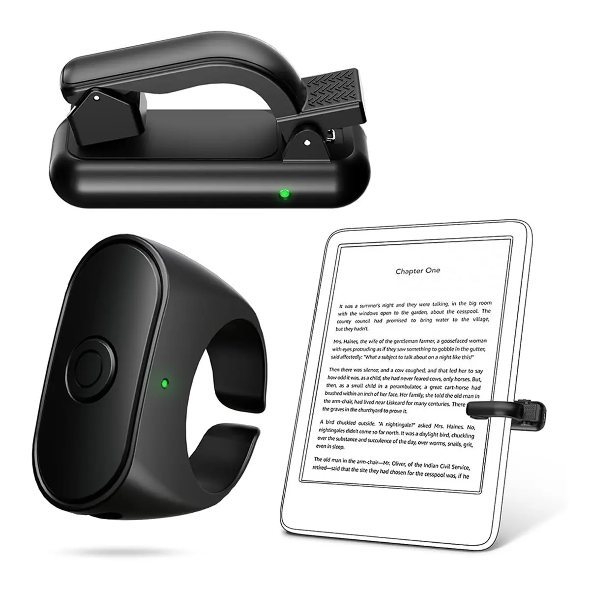 A86G NEW Portable Remote Control Page Turner Ring for Tablet Automatic Remote Page Turning Controller Reading Turning Tool