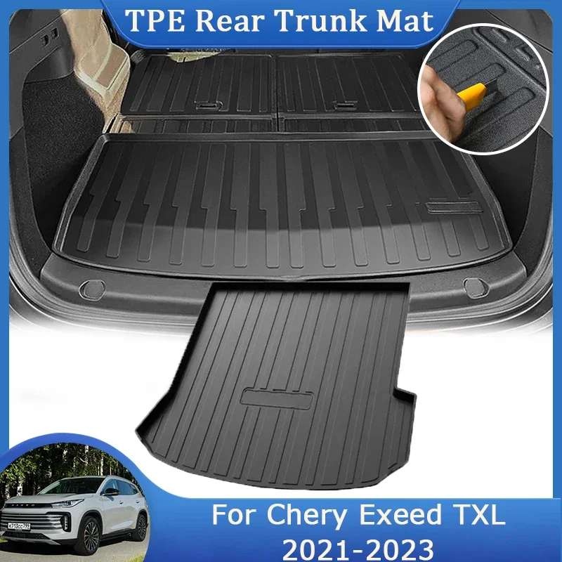 

For Chery Exeed TXL 2021 2022 2023 TPE Trunk Mats Anti-scratch Liner Waterproof Protector Luggage Storage Pad Cushion Accessorie