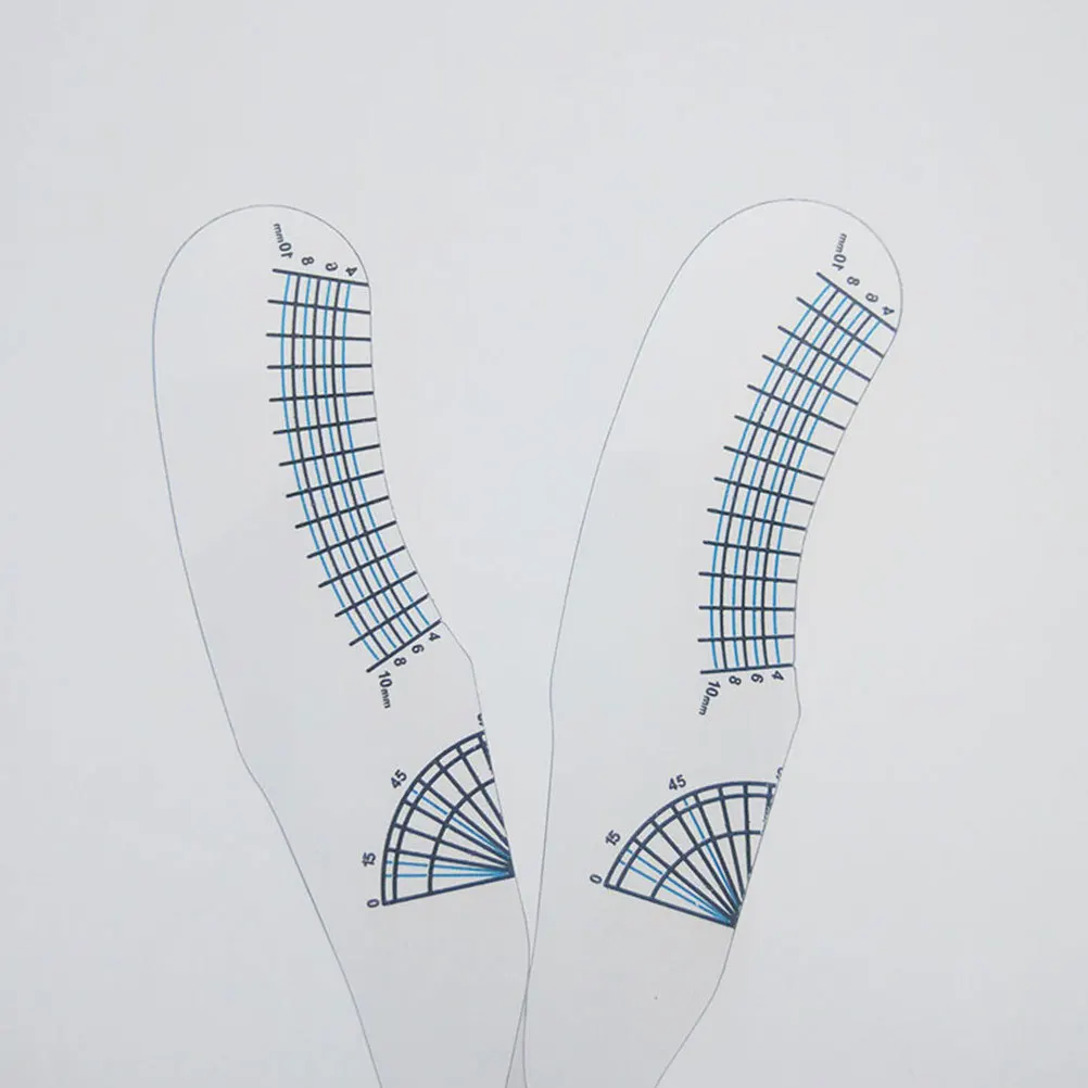 

10Pcs Lash Measuring Ruler Eyelash Ruler Paper Tool Eyelashes Length Curling Degree Measuring Rulers for Eyelash Crafting Salon