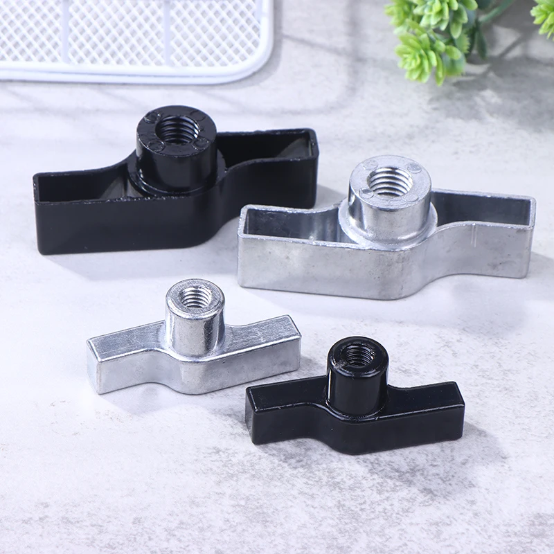 1Pc Wing Nut Truss Clamp Handle Parts Galvanized Aluminum M8 M12 Handle Black Gray Nut Knob T-nut For Light Hook