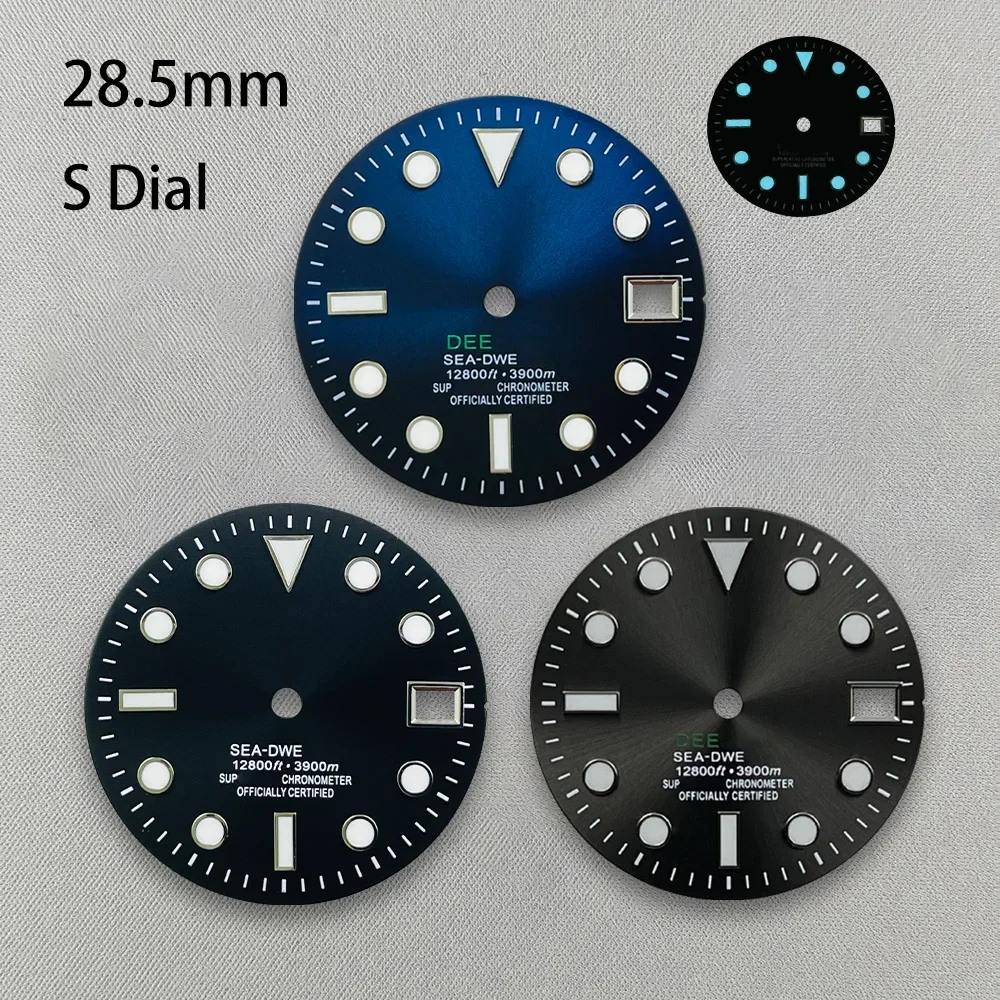 28.5mm NH35 Dial S Logo Deep sea Gradient Diver\'s Dial Suitable For NH35/NH36 Movement Watch Modification Accessories