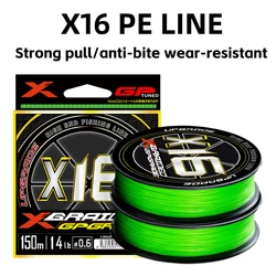 Originele YGK X16 Gevlochten Lijn 100 m/150 m/200 m Alle voor Vislijn Multifilament PE Lijn voor Zoutwater Zeevissen Super Sterk