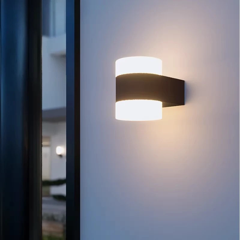 Lámpara de Pared Exterior Impermeable LED Moderna Minimalista Pequeña para Escaleras, Vallas, Villas, Baños, Jardines, Patios y Balcones IP54