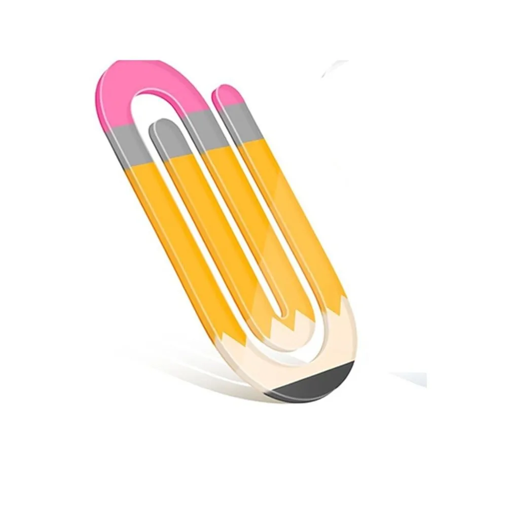 

9pcs Acrylic Dye Sublimation Blanks Paper Clip Creative Big Size Heat Transfer Bookmark Unique Pen DIY Pattern Paper Clip Gift