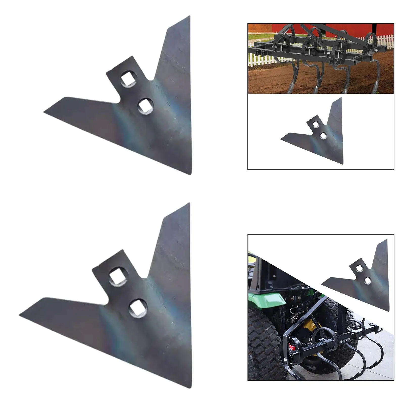 

Field Cultivator Hoe Blade Head Multifunctional for Trenching, Weeding Generic Accessory with Screws 4mm Thickness