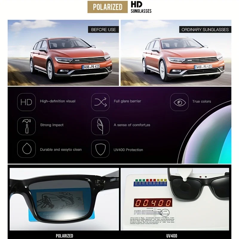 DUBERY Polarized UV400 Protection Sunglasses For Men And Women 8 Colors Model 189