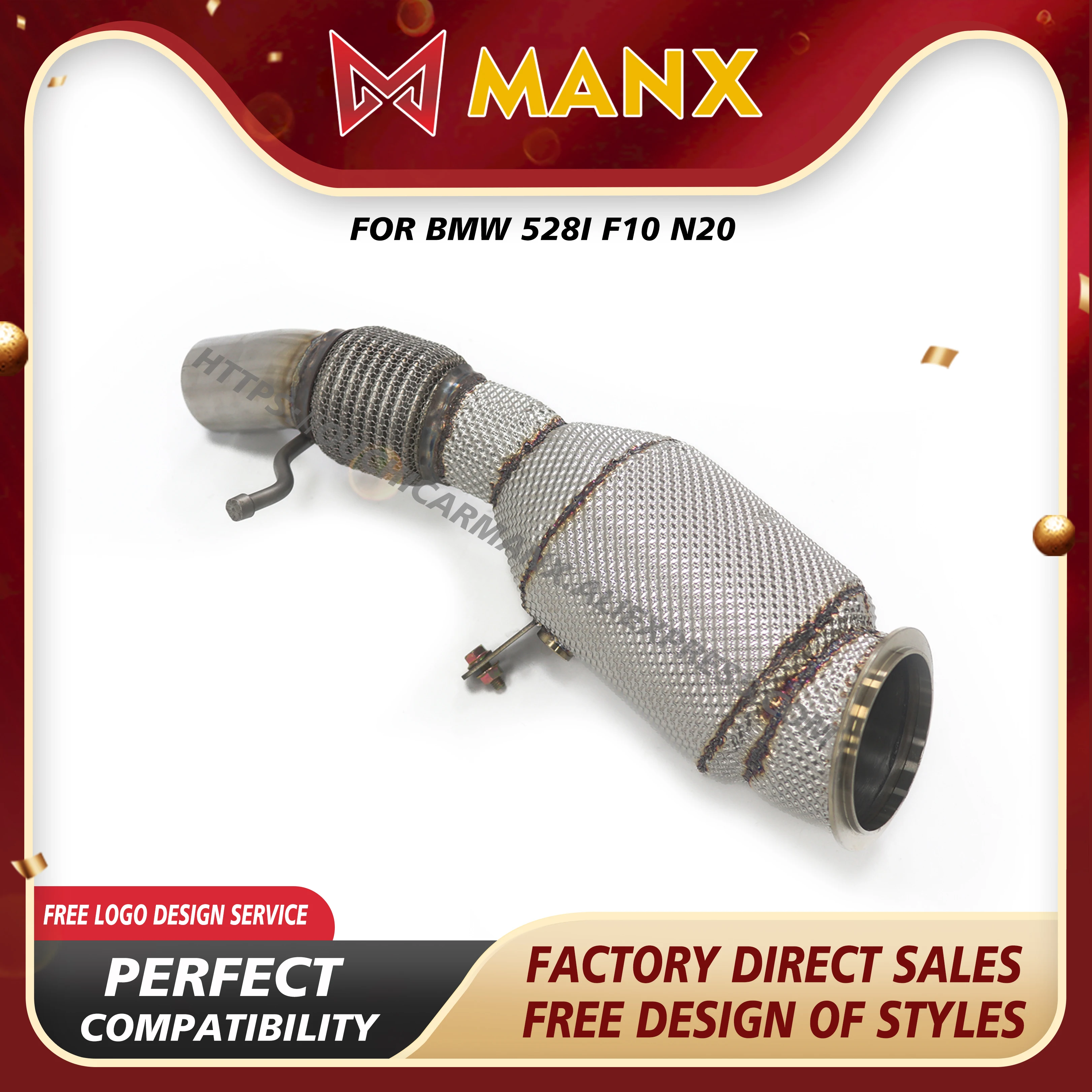 

Ultimate Upgrade SUS304 High-Flow Downpipe for BMW 528i F10 N20 | Catless & Catted Options | Performance Exhaust with Heat Shiel