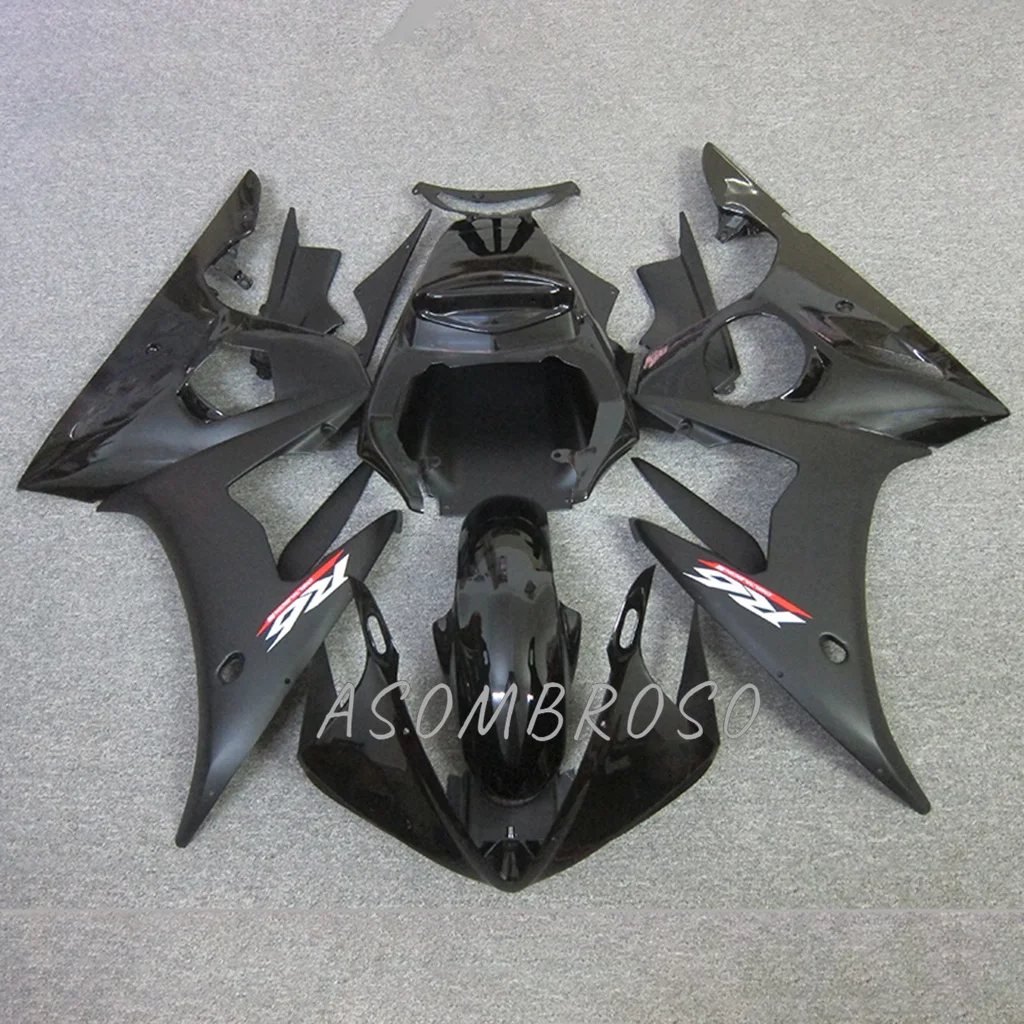 Gloosy black Body Parts R6 for 2003 2004 2005 YAMAHA YZFR6 YZF600 YZF R 6 600CC 03 04 05 YZF R6 Free Custom ABS Fairing Kits