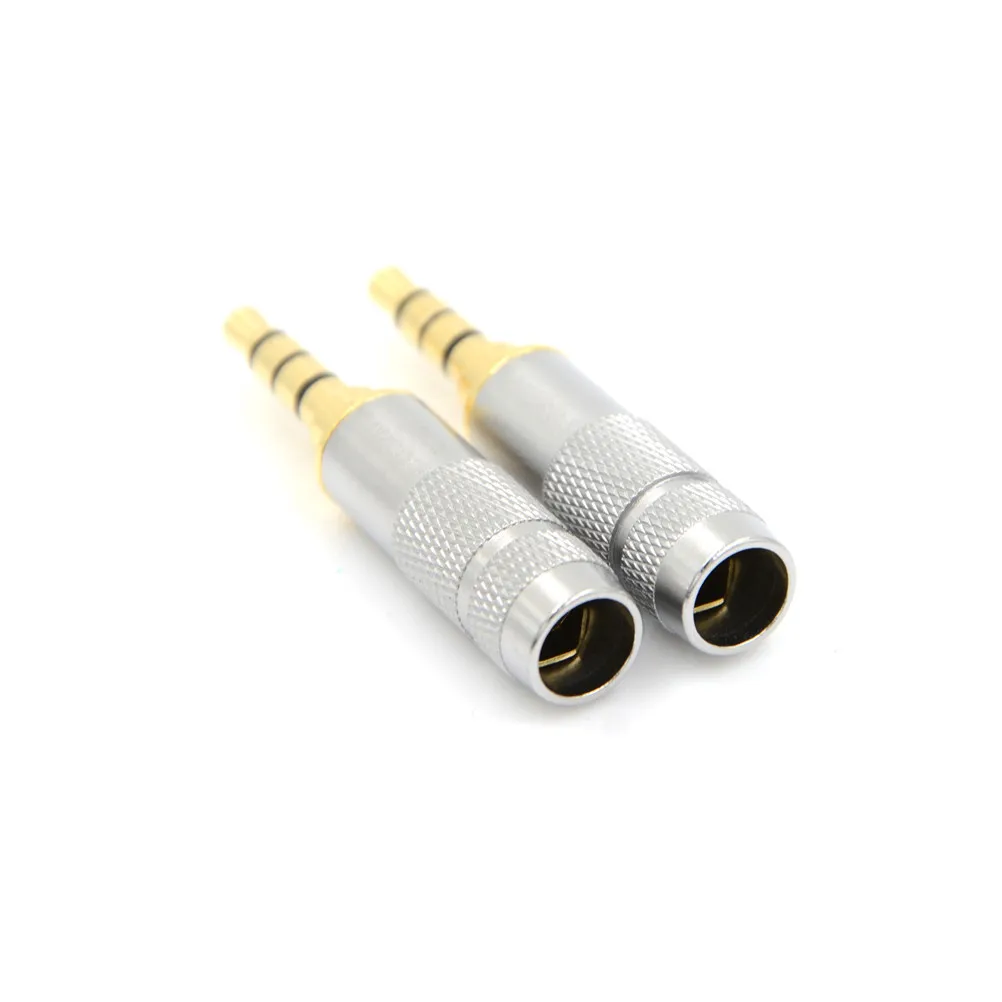 4 Pole 3.5mm Stereo Headphone Male Plug Jack Audio Solders Connector New Wholesale