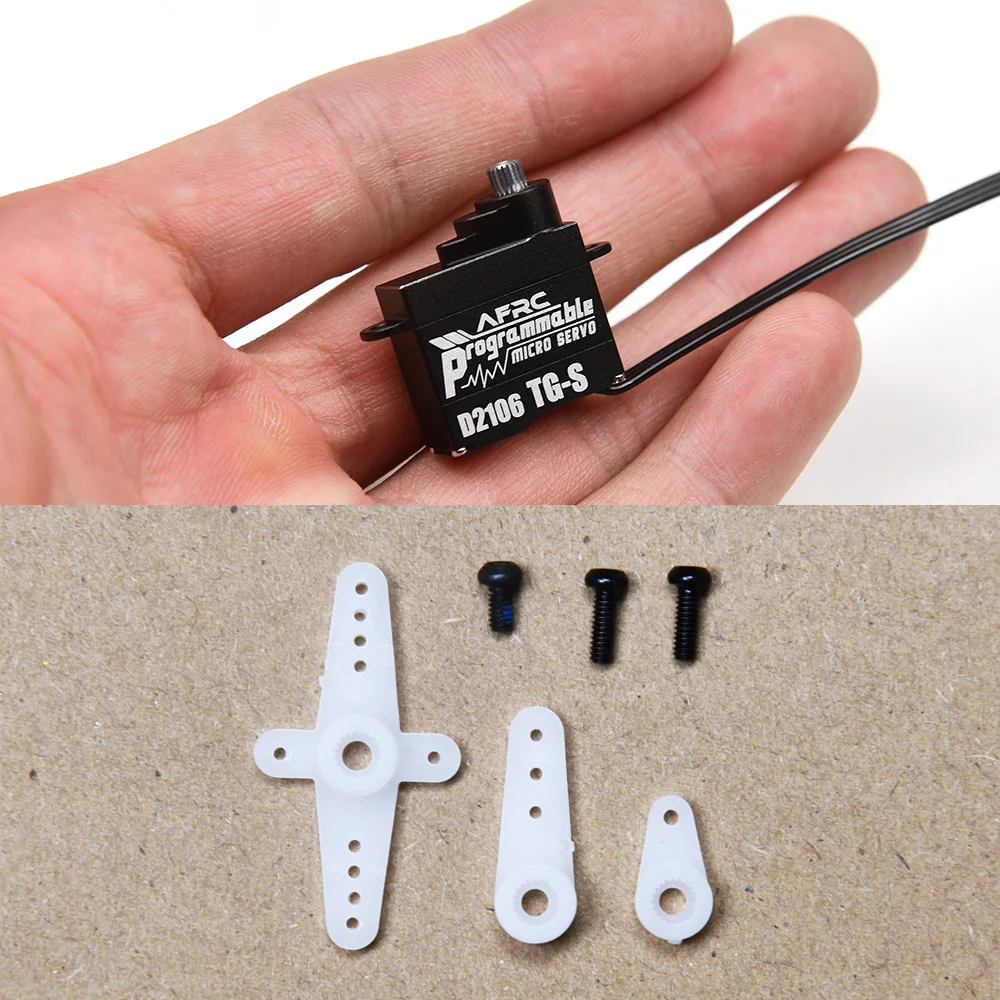 AFRC D2106TG-S  Programmable Micro Servo 3.7g  Coreless Motor High Voltage 8.4V For 1/32 1/28 Racing MINI Glider DIY