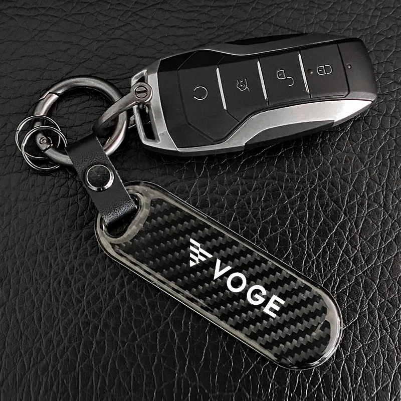 Carbon Fibre Keyring For Voge 500R 500AC 500DS 300AC 300R 650 600 DS 300 250 RR SR150GT ER10 Motorcycle Accessories Key Chain