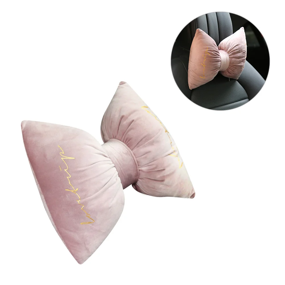 

Car Headrest Pillow Neck Support Rest Universal Fit All Vehicles Comfortable Experience Fine Workmanship Bow Shape Practical