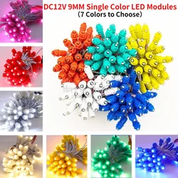 1000pcs DC12V 9MM moduły LED wodoodporny pojedynczy kolor oświetlenie pikselowe Led czerwony/zielony/niebieski/żółty/biały/ciepły biały do dekoracji miejsca