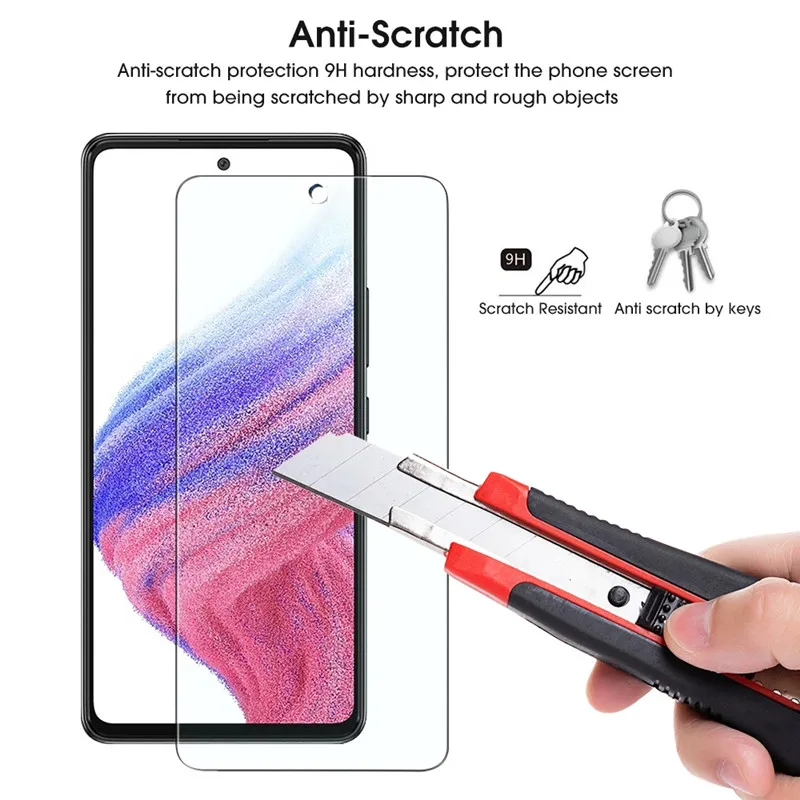 Screen Protectors for Samsung Galaxy A52 A53 A52S A71 A32 A21S A12 A13 A50 A51 A72 A22 A70 A73 M12 M52 M51 S10E Tempered Glass